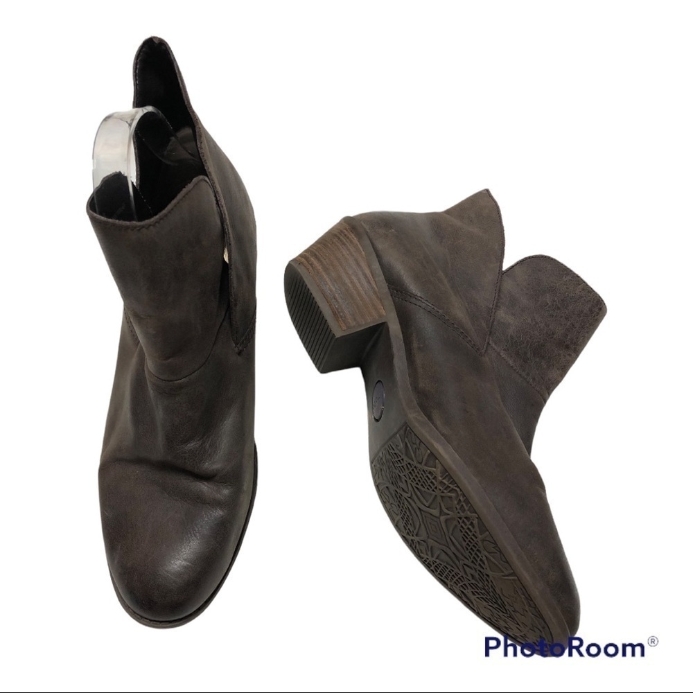 ME TOO ZALE 1 BROWN LEATHER ANKLE BOOT